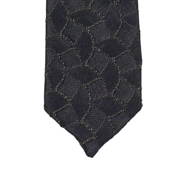 Donna Karan Necktie Mens Blue Size 56 in Long 3.75 in Wide Signature Silk Tie - Picture 8 of 11